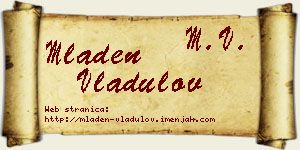 Mladen Vladulov vizit kartica